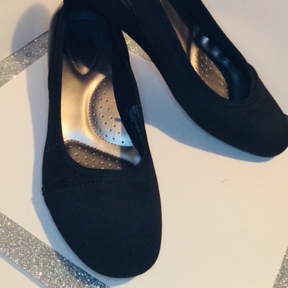 11 Black Ballet Wedge